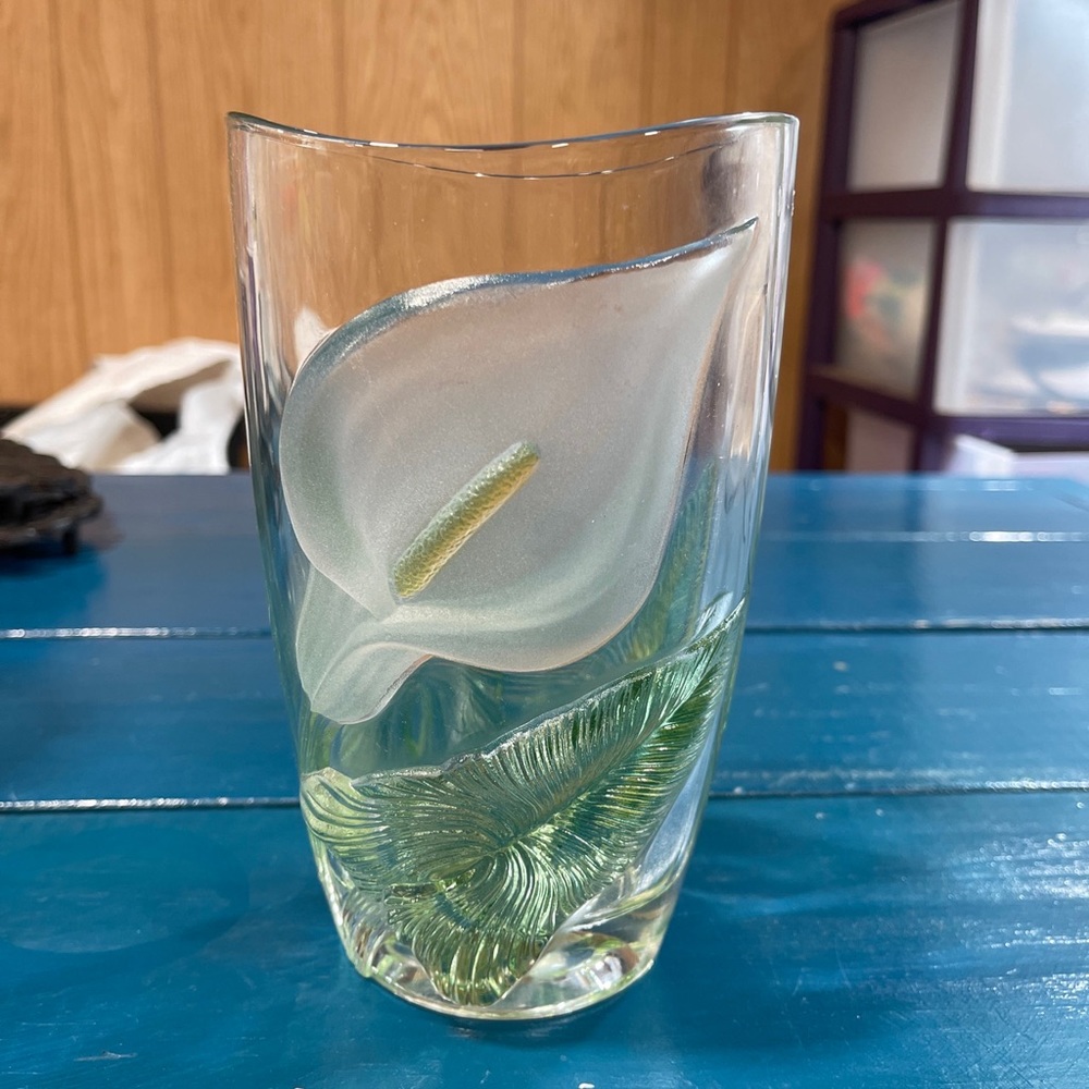 France Luminarc Crystal Calla Lily Vase